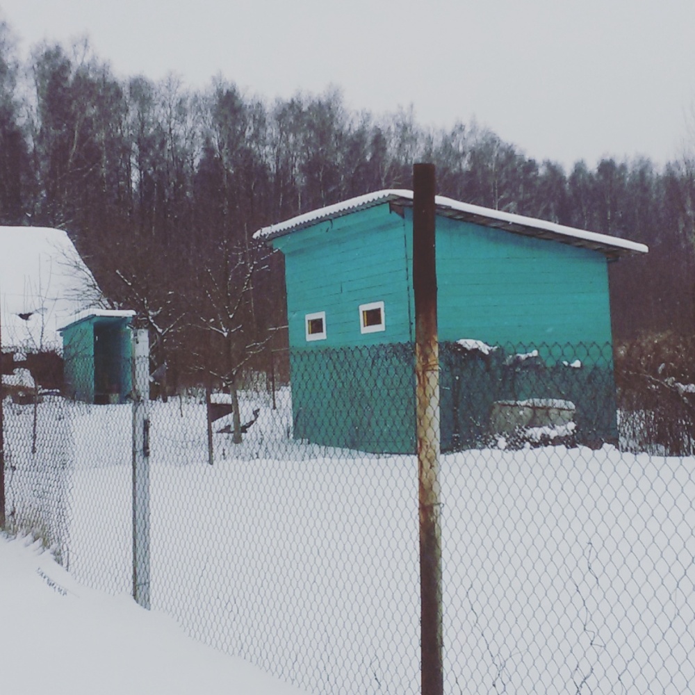 datcha biélorusse maison d'été en hiver